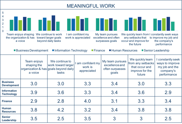 Employee Engagement Survey Results - Meaningful Work